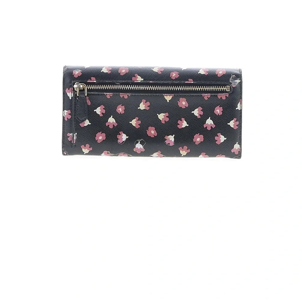 Prada Women's Floral Saffiano leather Black Wallet‎